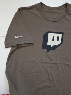 Twitch Men's Olive Green Crew Neck T-Shirt